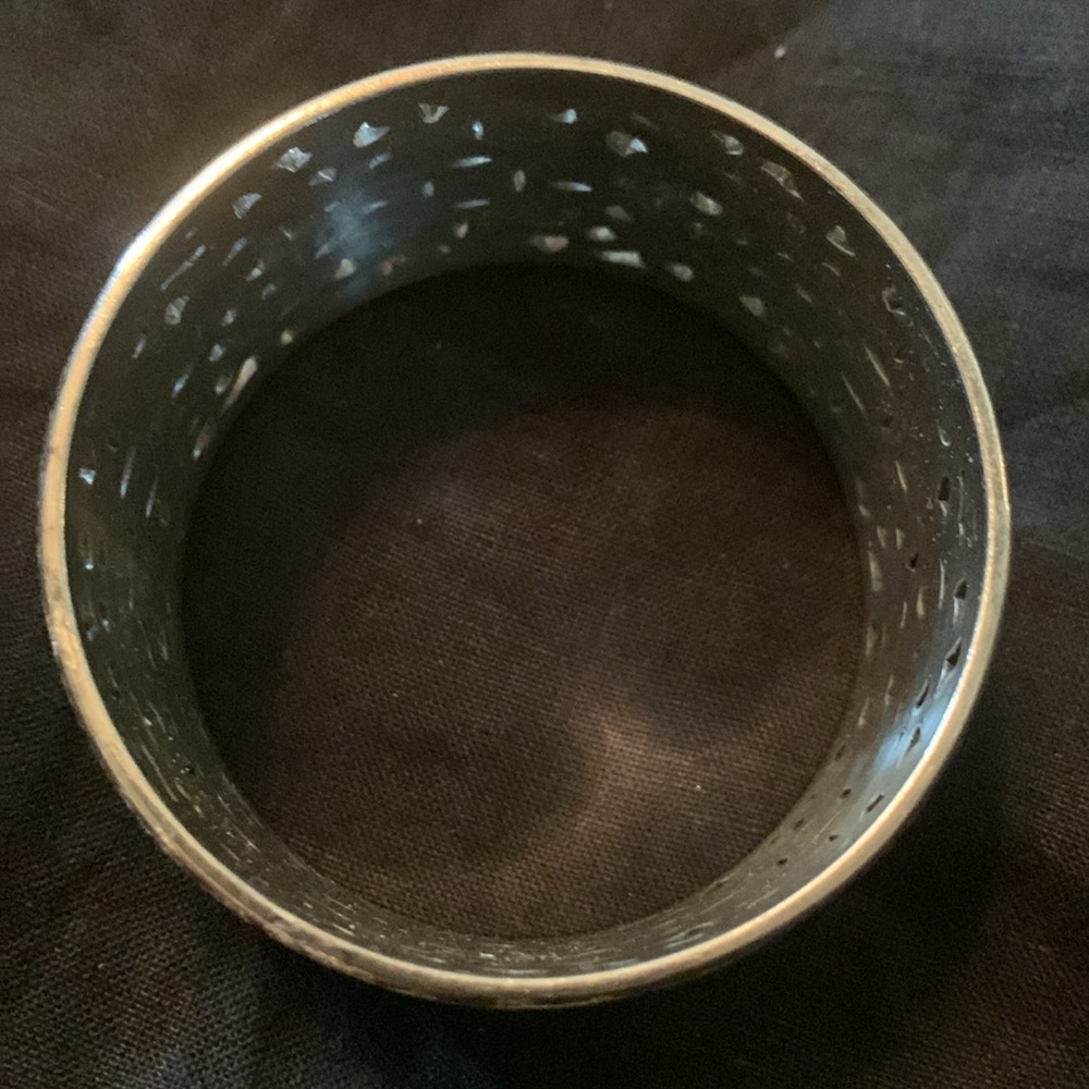 Large Silver Cuff Bangle From Brighton. - image 3